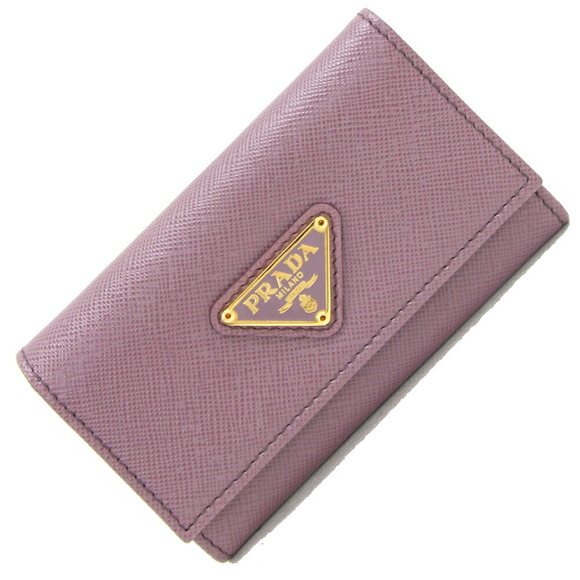 Prada Keys Case Purple Leather - Picture 1 of 4